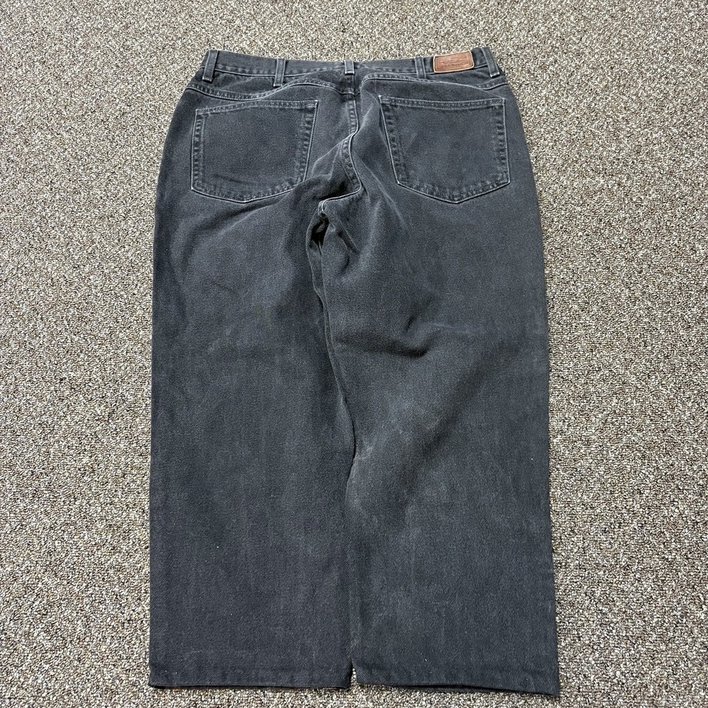 Ll Bean Jeans Black Classic Fit 37x32 Vintage 2000s Dark Wash Outdoors